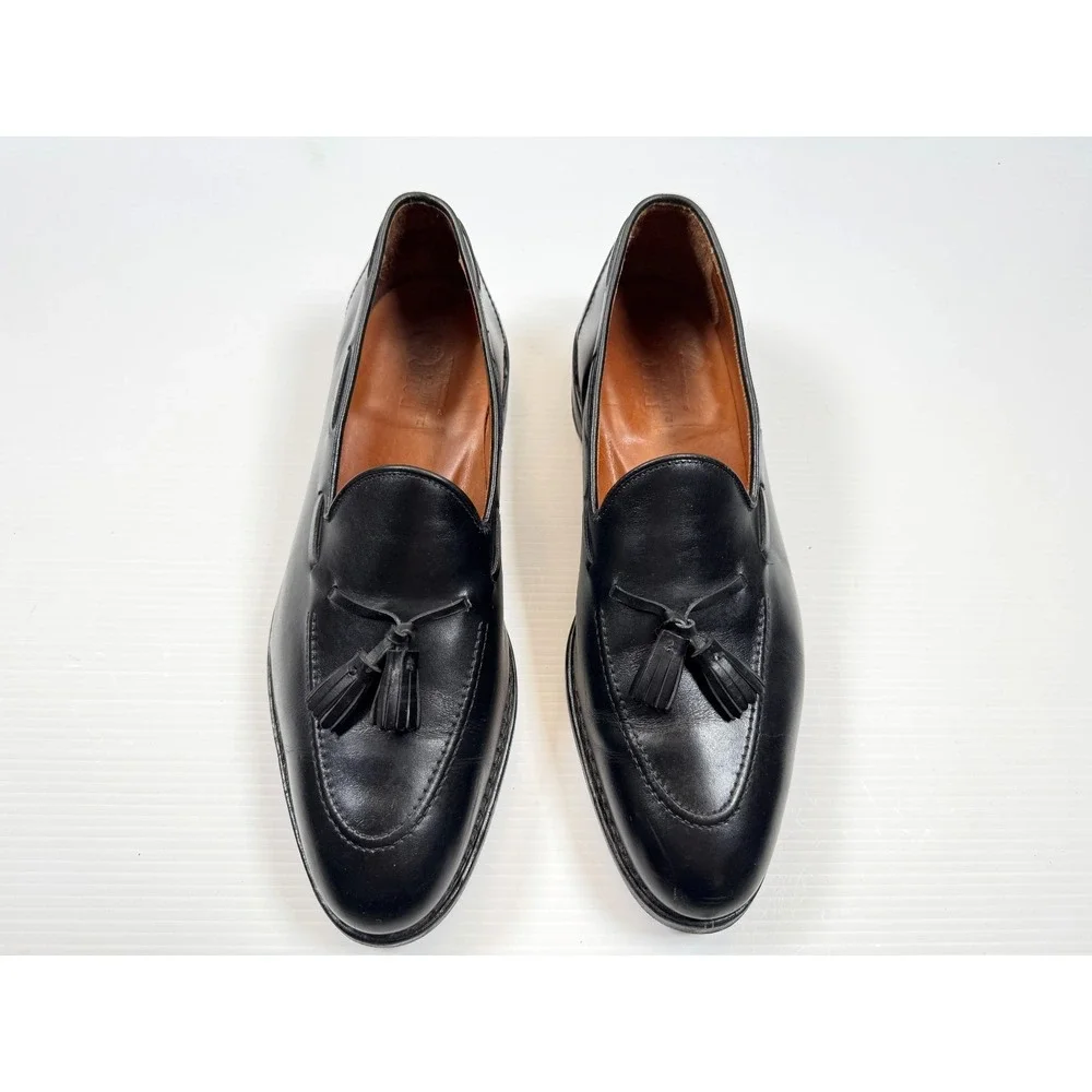 Polo Ralph Lauren Booth Calfskin Loafers Mens 12 D EUC Slip on Tassled Dress‎